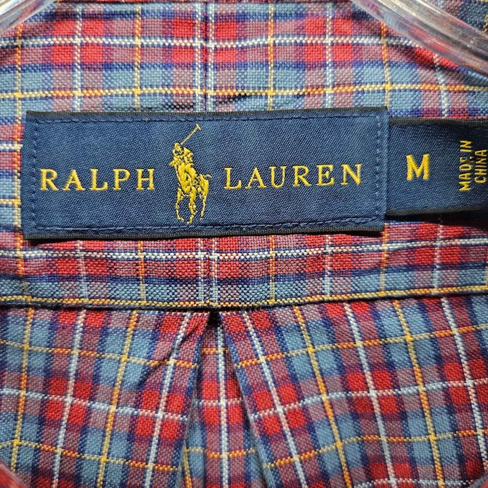 Ralph Lauren Long Sleeve Button Shirt Men's Size M 100% Cotton‎ Plaid - Picture 2 of 9